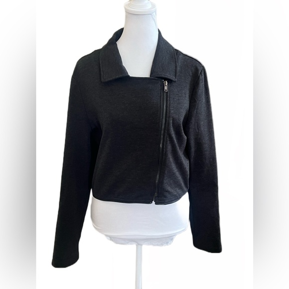 ALICE BLUE Charcoal Gray Convertible Zipper 2-In-1 Jacket Women’s Size Medium - Picture 8 of 10